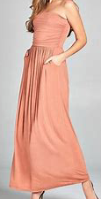 Rose Peachy Tube Dress
