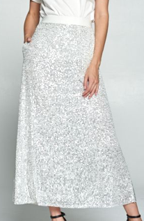 Sequin MIDI Skirt
