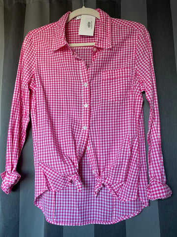Hot pink gingham top